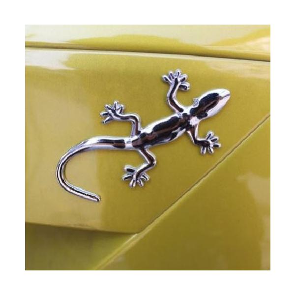カッコイイ 本物そっくり エンブレム とっても簡単貼り付け可能 金属製 豪華 ヤモリ ３dステッカー シルバー 銀 車のステッカー enburemu7 011 Happy Smiles 通販 Yahoo ショッピング