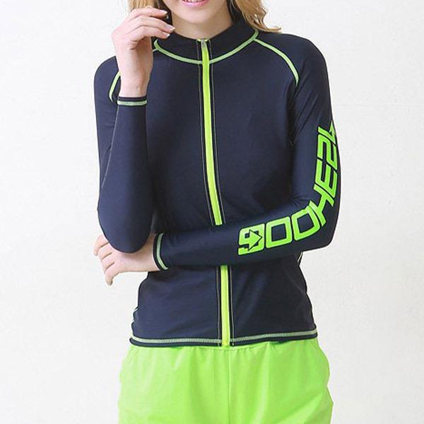 レディース ラッシュガード Hoog フーグ Rwl350 スリムカットジップアップラッシュガード Uvカット ゆうパケット送料無料 Rwl350 楽しいスイムウェア Kbc Sports 通販 Yahoo ショッピング