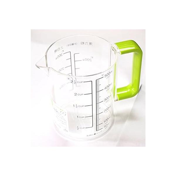 パール金属 Colors 耐熱 計量カップ 500ml グリーン 【日本製】 C-1395 :mu-B001W0Z9TY:ジャポンショップ 通販 貝印 KHS どこでも注げる 耐熱計量カップ 500ml DH7121