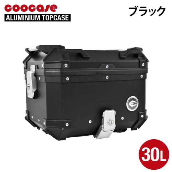 直送品 COOCASE ブラック アルミトップケース 30L CCX300B クーケース
