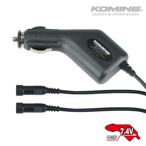 コミネ EK-208 7.4V 電熱グローブ用シガーパワーケーブル KOMINE 08-208 GK-808後継品