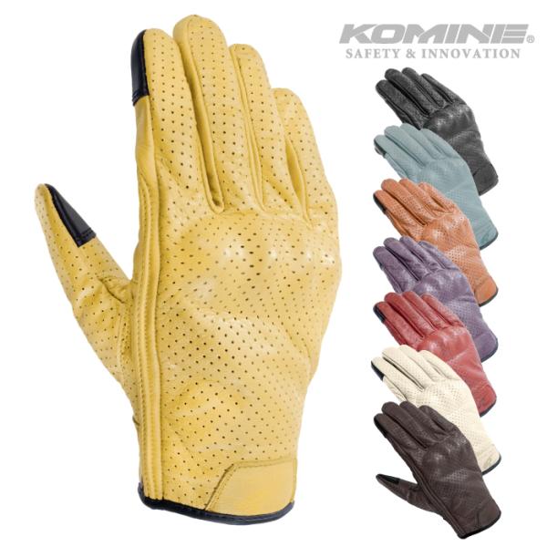 パンチングレザーを使用した夏用レザーグローブ。ナックルプロテクターを装備。シンプルで飽きの来ないレザーグローブ。■サイズ：S/M/L/XL/2XL/3XL※ スマホ操作機能は、画面保護フィルムの種類により反応しづらい場合がございます。※ 画...