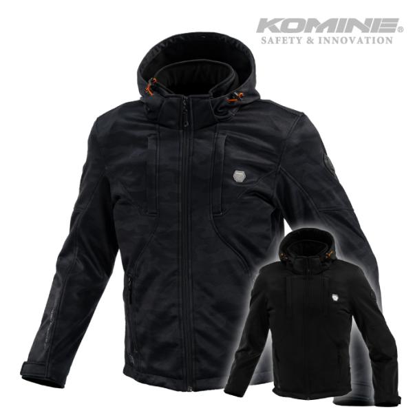【特価品】コミネ 2023-2024秋冬モデル JK-6024 プロテクトソフトシェルシステムパーカ（ブラック） サイズ WM KOMINE コミネ（Komine） ジャケット JK-6024 プロテクトソフトシェルシステム