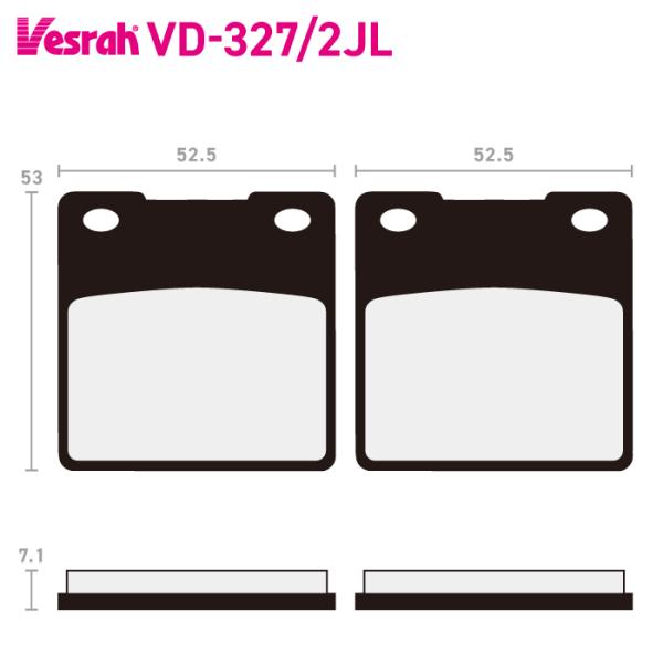 Vesrah ベスラ VD-327-2JL シンタードメタルパッド バイク カワサキ
