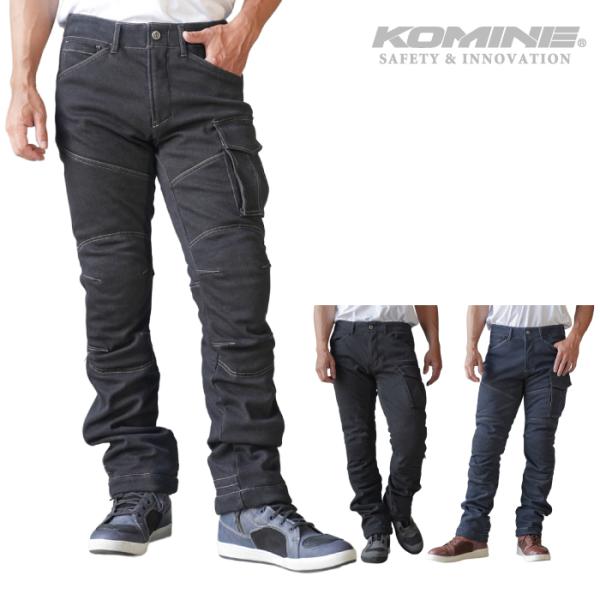 コミネ ジーンズ WJ-943R エニグマG2ウインドプルーフウォームカーゴジーンズ KOMINE 07-943 バイク CE規格パッド付 26-27年秋冬モデル