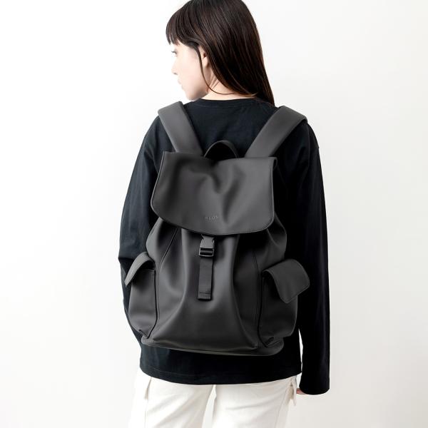 バッグ リュック バックパック 撥水 ウォータープルーフ 鞄 ユニセックス メンズ レディース KLON MATTE COATED RUCK SACK-TRA BLACK