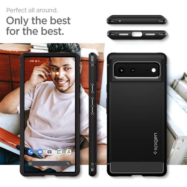 Google Pixel Pixel6 Pro ケース 衝撃吸収 TPU Spigen Rugged Armor