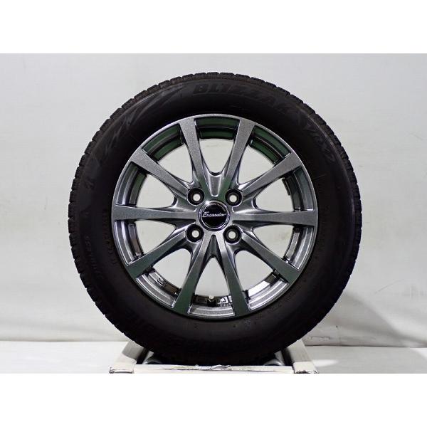 BRIDGESTONE 中古 165/65R14 スタッドレスタイヤ アルミホイール 4本