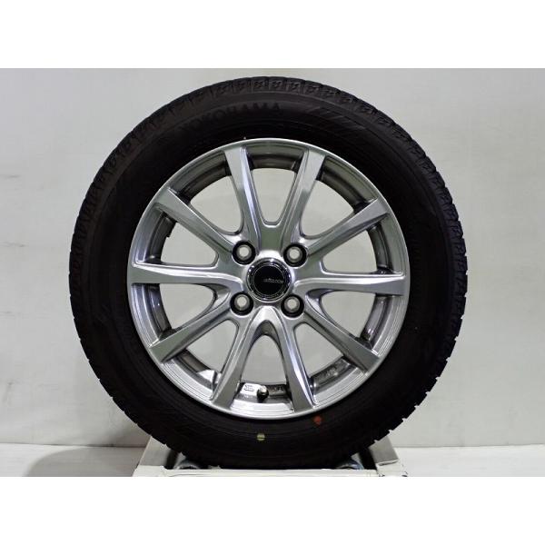 【中古】165/65R14 スタッドレスタイヤ アルミホイール 4本セット ヨコハマ アイスガードIG60 1455+38-4H100 ヨコハマ ミルアス