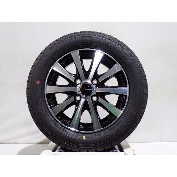 155/65R13 スタッドレスタイヤ アルミホイール 4本セット グッドイヤー アイスナビ7 1340+45-4H100 ウェッズ ガレリアGS01  未使用
