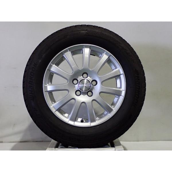 【中古】195/65R15 スタッドレスタイヤ アルミホイール 4本セット ハンコック ウインターアイセプトIZ3 1560+45-5H100 アベショウカイ ラストラーダ  純正 ST