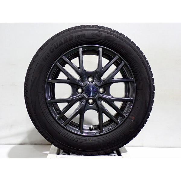 【中古】175/65R15 スタッドレスタイヤ アルミホイール 4本セット ヨコハマ アイスガードIG70 1555+42-4H100 ウェッズ ラブリオンRM02 （ 15インチ 175/65-15 ）