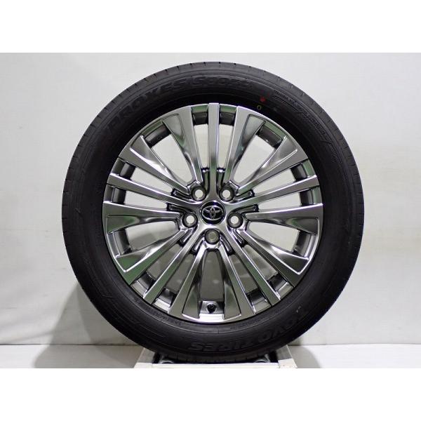 【中古】225/55R19 サマータイヤ アルミホイール 4本セット トーヨー プロクセススポーツ 1970+35-5H114.3 トヨタ 80系 ハリアー 純正 ST 新車外し