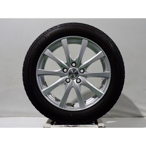 【中古】195/60R17 スタッドレスタイヤ アルミホイール 4本セット ダンロップ ウインターマックスWM02 1765+39-5H114.3 ウェッズ ラブリオンRS01 純正 ST