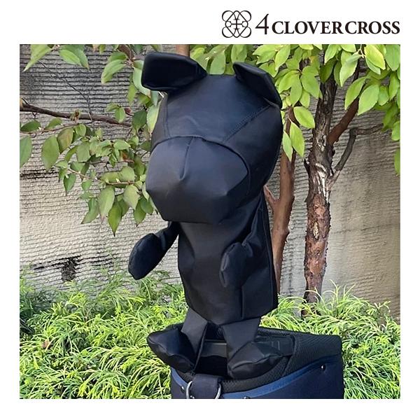 4クローバークロス パンドル ヘッドカバー【 Black pandle［防水生地 