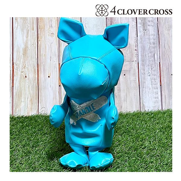 4クローバークロス パンドル ヘッドカバー【エメラルドブルー】Premium 