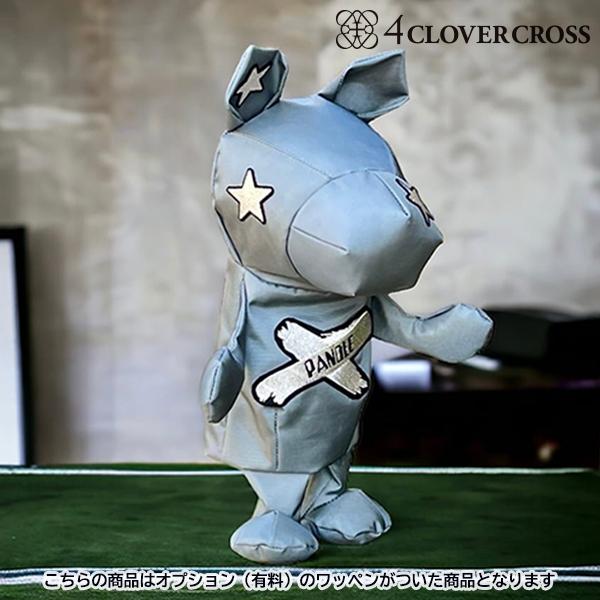 4クローバークロス パンドル ヘッドカバー【 Gray pandle［防水生地 