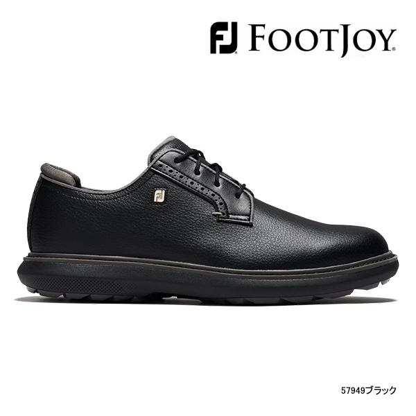 フットジョイ ゴルフシューズ メンズ 57949 ブラック 26年継続モデル MEN'S FJ トラディションズ スパイクレス 横幅(ウィズ)W 軽量 防水 FOOTJOY 26ET