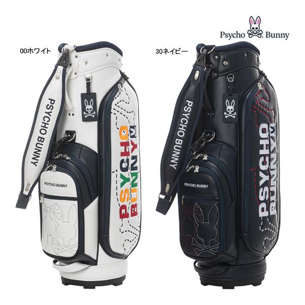 サイコバニー キャディバッグ 9.0型 インチ対応 ゴルフバッグ 2025 Psycho Bunny（サイコバニー） 新作 ゴルフ カート キャディバッグ