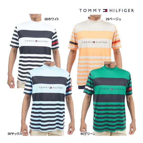 トミーヒルフィガー　モックネック　半袖 L メンズ　ボーダー　ゴルフ TOMMY HILFIGER トミーヒルフィガー ゴルフ メンズ モックネック