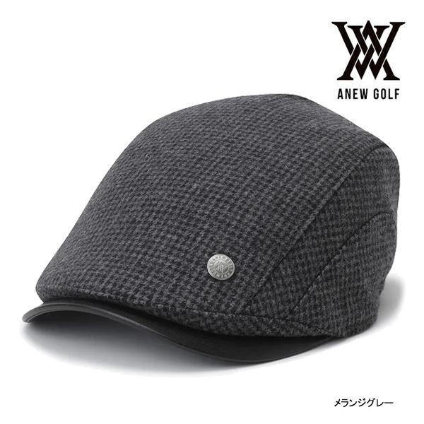 アニュー ゴルフ  ハンチング キャップ AGFFUCP05 ロゴ ANEW GOLF CAP 帽子 メンズ レディース シンプル AW S M グレー UNISEX LOGO HUNTTING CAP 25ET