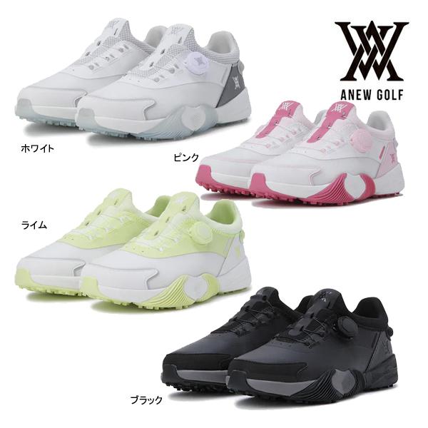 美品　ANEW GOLFレディースゴルフシューズ　24.5 アニュー アニュー ゴルフ レディース バース シューズ AGFUWSH01 ANEW GOLF
