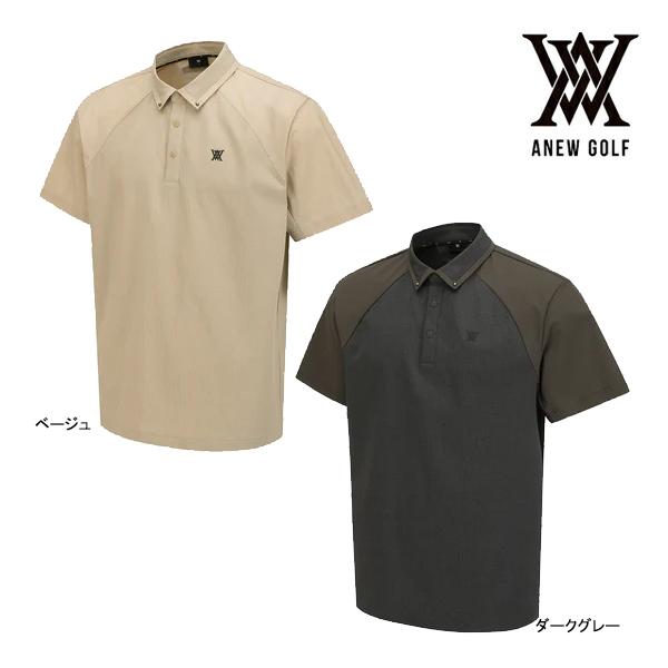 ANEW GOLF メンズ コンビメッシュポロ ブラック アニューゴルフ ANEW GOLF メンズ コンビメッシュポロ ブラック アニューゴルフ ANEW