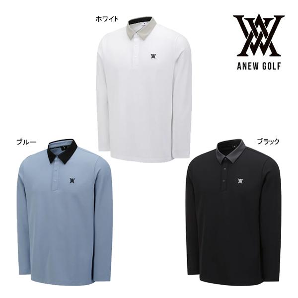 ゴルフ M) ANEW レディース 長袖 ポロTシャツ