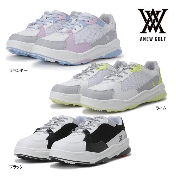 美品　ANEW GOLFレディースゴルフシューズ　24.5 アニュー アニュー ゴルフ レディース 102 シューズ AGFUWSH05 ANEW GOLF SHOES