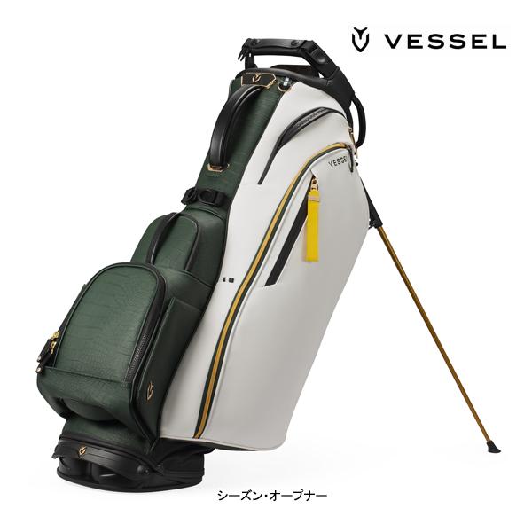 Vessel スタンドキャディバッグ ホワイト/イエロー/ベゼル VESSEL 先行予約 ベゼル ゴルフ 26年春夏モデル 新作 スタンド