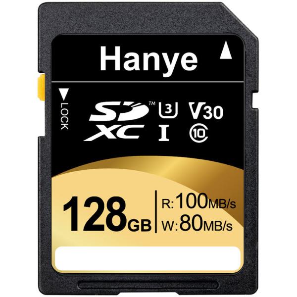 SDJ[h SDXCJ[h 128GB Hanye R:100MB/s W:80MB/s Class10 UHS-I U3 V30 4K Ultra HDΉ pbP[Wi(V)