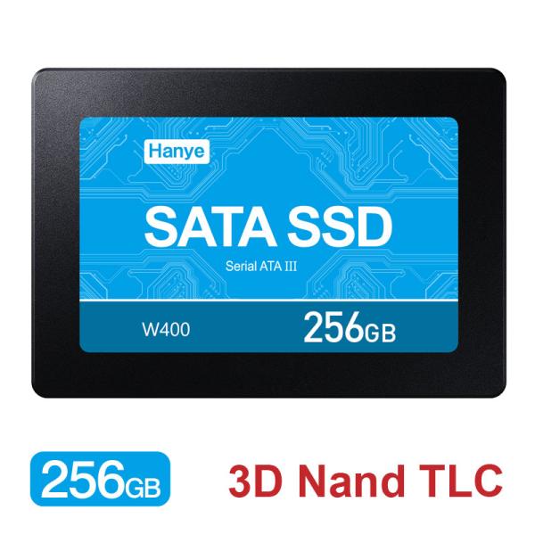 Hanye製 SSD 256GB 内蔵 2.5インチ 7mm SATAIII 6Gb/s R:520MB/s 3D Nand 高耐久TLC アルミ製筐体 W400 正規代理店品 国内3年保証・翌日配達