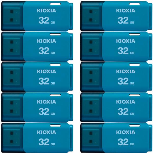 10�Z�b�g USB������32GB Kioxia USB2.0 TransMemory U202 Windows/Mac�Ή� ���{�� �C�O�p�b�P�[�W �����z�B ��������