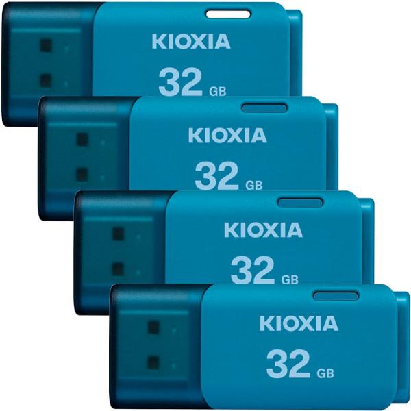 4�Z�b�g USB������32GB Kioxia USB2.0 TransMemory U202 Windows/Mac�Ή� ���{�� �C�O�p�b�P�[�W �����z�B ��������