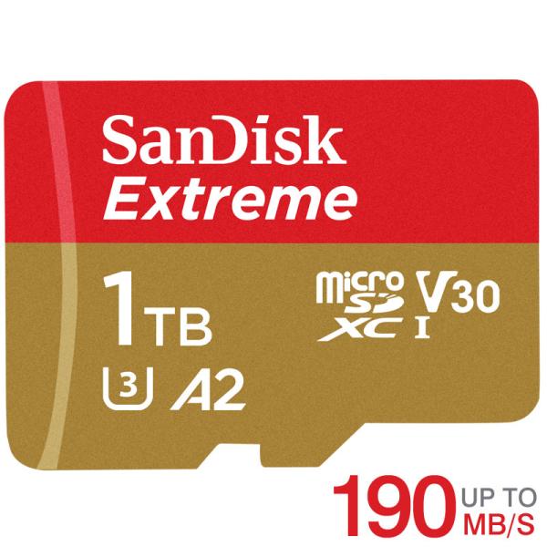 マイクロsdカード microSDXC 1TB SanDisk UHS-I U3 V30 A2 4K R:190MB/s W:130MB/s SDSQXAV-1T00-GN6MN 海外パッケージ  送料無料