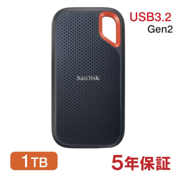 *サンディスク Extreme Portable SSD ポータブルSSD USB-A/USB-C両対応*容量:1 TB*インターフェース: USB 3.2 Gen 2*シーケンシャル読み出しパフォーマンス:1050MB/s*シーケンシャル...