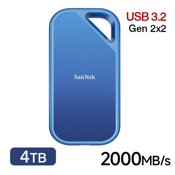 SanDisk Creator Pro ポータブル SSD 4TB USB 3.2 Gen 2x2 2000MB/s 外