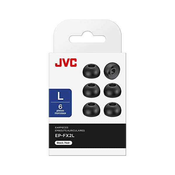 JVCケンウッド JVC EP-FX2L-B 交換用イヤーピース シリコン 6個入り Lサイズ ブラック