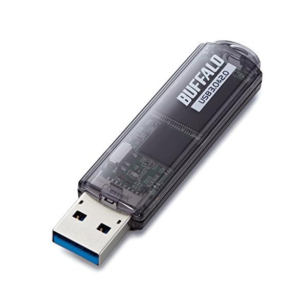バッファロー BUFFALO USB3.0対応 USBメモリ スタンダード 64GB ブラック RUF3-C64GA-BK