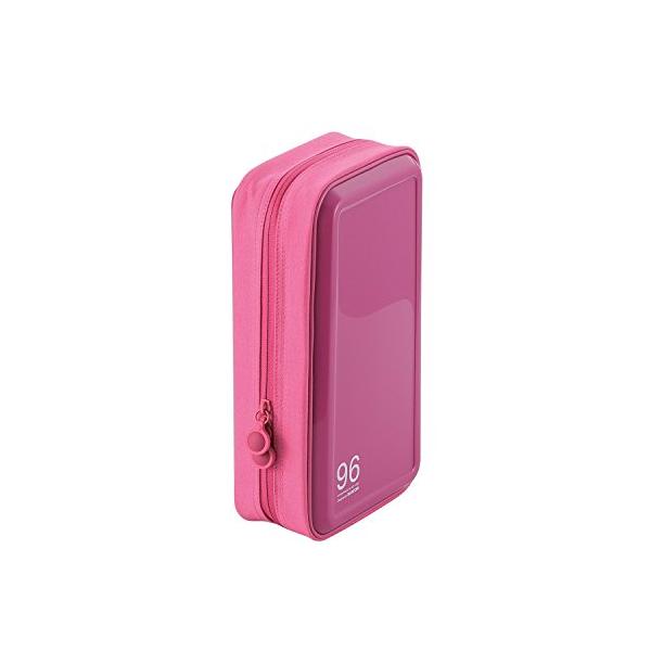 エレコム DVD CDケース セミハード ファスナー付 96枚収納 ピンク CCD-H96PN