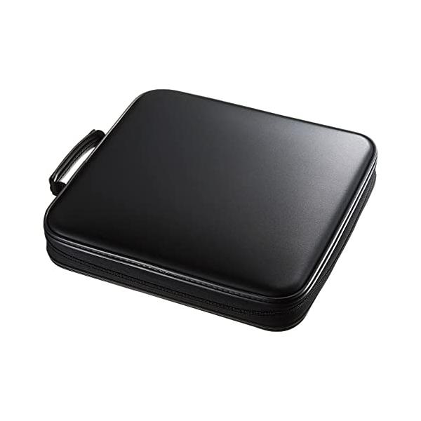 他サイト： サンワサプライ DVD・CDセミハードケース(160枚収納・ブラック) FCD-WL160BKの商品画像