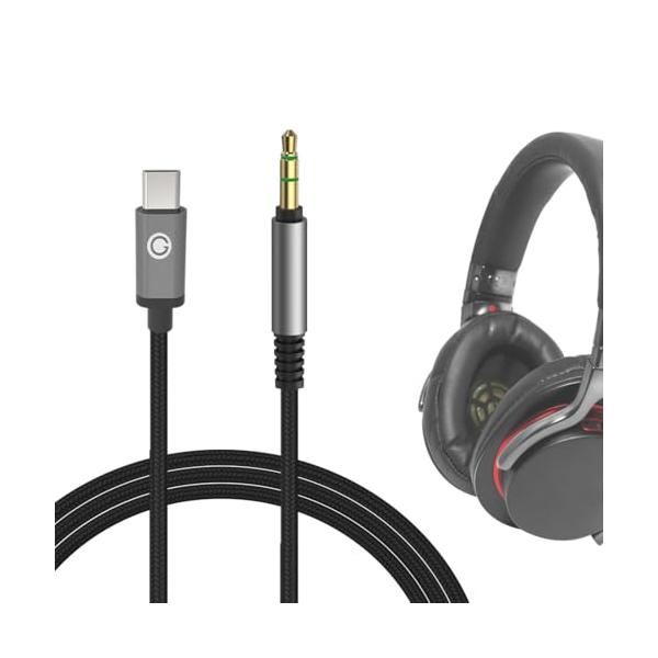 Geekria ケーブル ナイロン編組 USB-C Digital to Audio 互換性 オーディオコード ソニー Sony ULT WEA