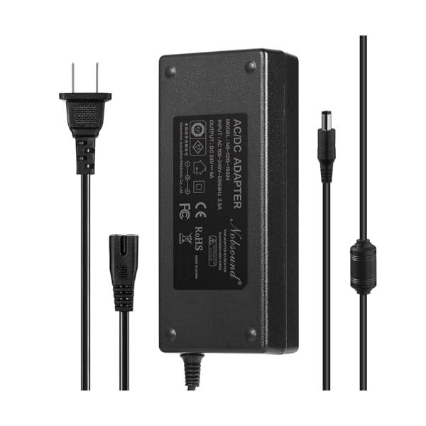 Nobsound ユニバーサル 24V 6A 150W AC/DC 電源アダプター パワーアンプ用 5.5 2.5mm