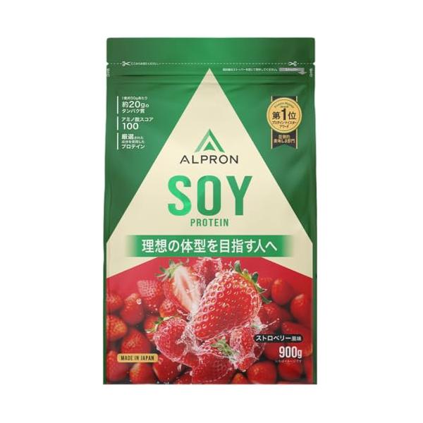 他サイト： アルプロン (ALPRON) ソイ プロテイン SOY ストロベリー風味 900g アスパルテーム不使用 国内製造の商品画像