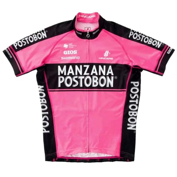 MANZANA POSTOBON 半袖ジャージ | サイクル CYCLE クロスバイク GIOS ジオス Tシャツ ピンク 自転車 通気性 上着
