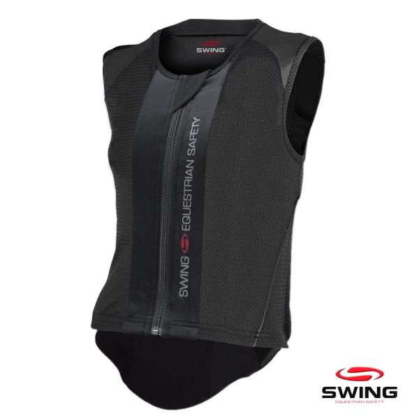 SWINGのバックプロテクターベストです。背中・尾骨を保護することを目的としたバックプロテクターで、背面のみにプロテクトパッドが施されています。前面は伸縮性・通気性に富んだメッシュ素材製で、通常のプロテクター（前面にプロテクトパッドが施され...