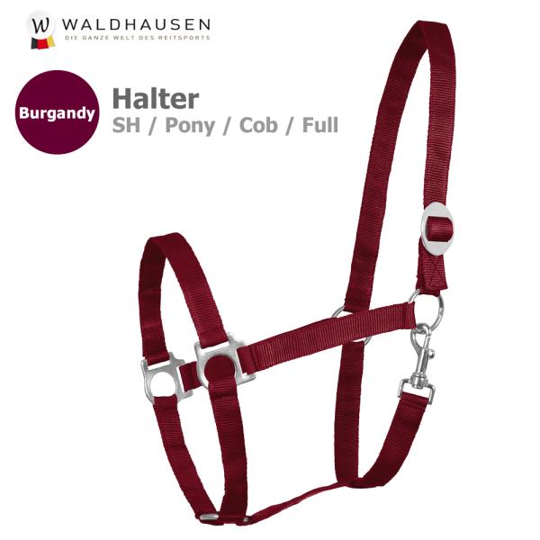 軽量でシンプルなデザインのナイロン製のホルター（無口）です。ベルト幅：約2.5センチ。カラー：バーガンディー（赤茶色）重さ：250グラム程度