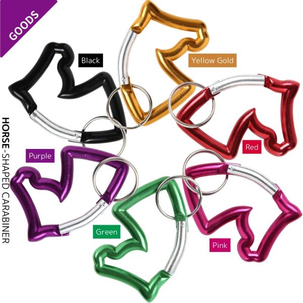 馬の頭の形をしたかわいいカラビナ。軽量アルミ製で軽いです。■ブランドJODHPURS（ジョッパーズ）■素材アルミ製分類タグ:  【その他 雑貨など】  【JODHPURS（ジョッパーズ）】  【ブラック】  【イエロー】  【レッド】  【...