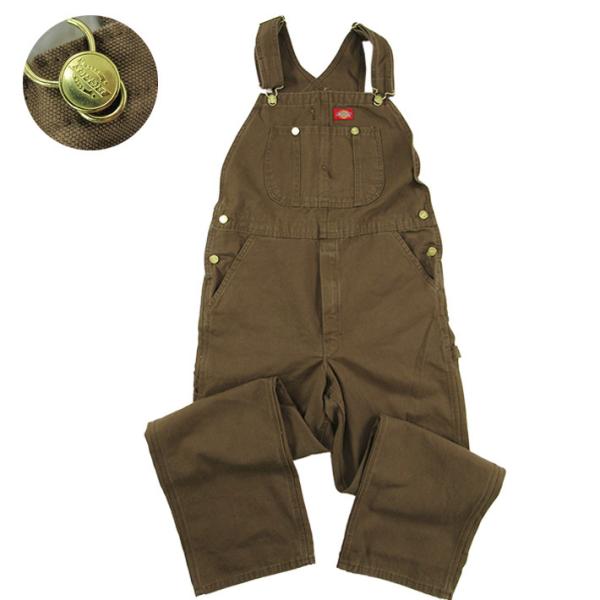 Dickies ディッキーズ Bibオーバーオール ティンバーブラウン DB100 RTB ディッキーズのオーバーオールです。フロント胸当てポケットやハンマーループ、スケールポケット等オーソドックスなディテールを持った王道のスタイルで、飽き...