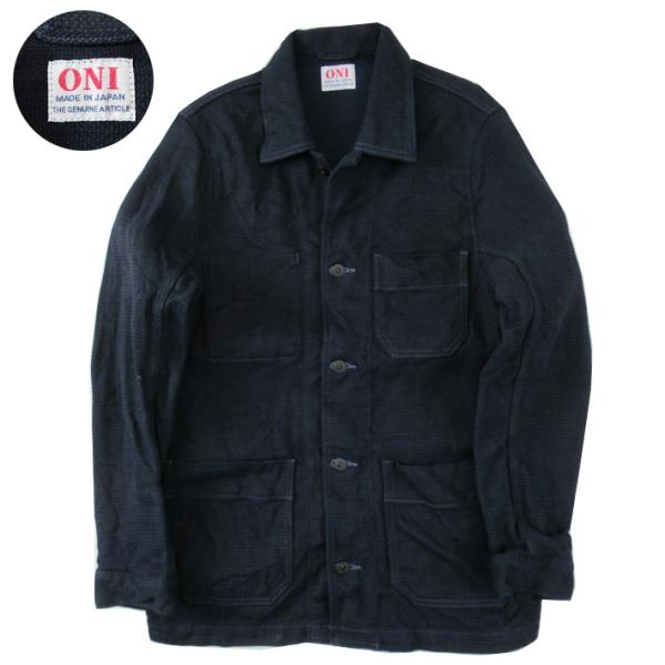 Oni Denim 鬼デニム デニム カバーオール ONI-03100 鬼デニム（ONI DENIM） カバーオール 刺し子風インディゴドビー